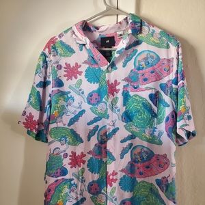 Rick and Morty button up shirt.